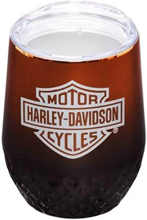Harley-Davidson Electroplate B&S Insulated Stemless Tumbler Cup w/Lid - 12 oz....