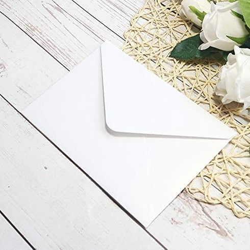 25 PCS Pearl White Envelopes A7 5.35 x 7.7 inches, Perfect for 5x7 Weddings,Invitation Cards,Birthday Greeting RSVP Invite...