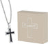 Cross Pendant for Car Rear View Mirror Decor Hanging Ornament Stainless Steel Cross Necklace Men Christian Gift...