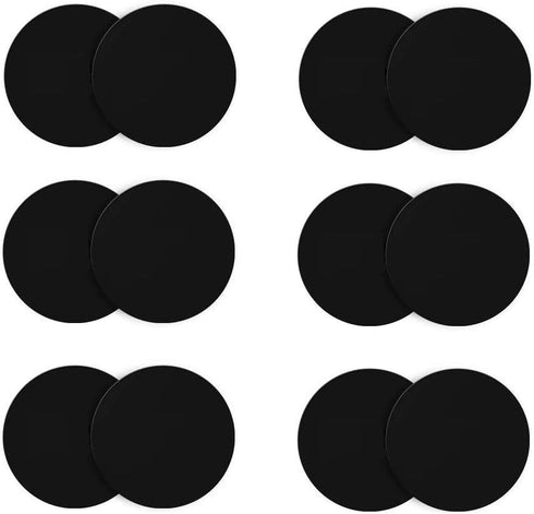 Happy Bell (12 Pack) Mini Mount Metal Plate with Adhesive for Collapsible Grip & Magnetic Phone Car Mount Holder Cradle (Compatible with Magnetic ...