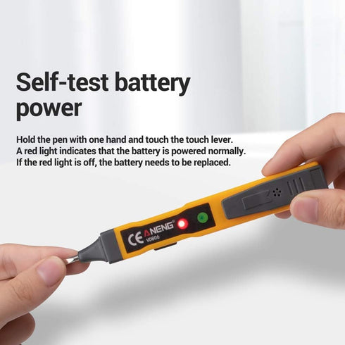 AC Voltage Detector Pen Voltage Tester Non-Contact Inductive AC/DC Voltage Tester Audible and Flashing LED Alarms,Pocket Clip Tester Tools...