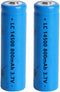 14500 Battery, 2 Pack 800mAh AA Size Rechargeable Lithium Battery Pack 14500/800mAh/3.7V...