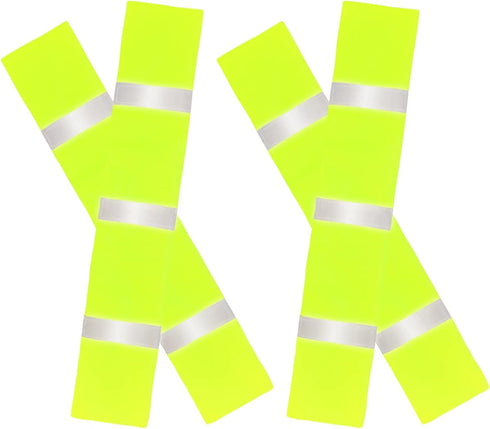 4 Packs Yellow High Visibility Safety Seat Belt Cover Reflective Seat Belt Covers for Cars Trucks Seat Belt Compliance 17.7” x 2.7”...