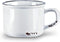 Abbott Collection 27-ENAMEL/CAP WHT Enamel Look Stoneware Cappuccino Mug, White...