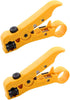 Universal Coaxial Cable Stripper Cutter Stripping Tool for Flat/Round UTP Cat5 Cat6 Coax RG59 /RG6/7/11, 2 Pack...