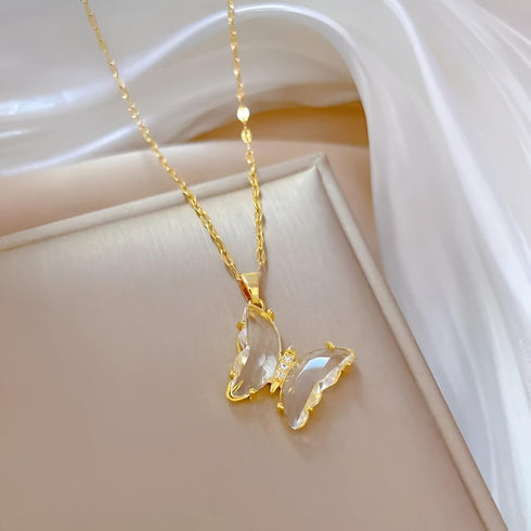 T2 luxury butterfly necklace for woman...