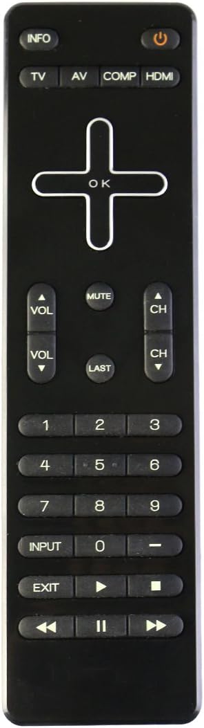 VR9 640000080110R Remote Control Replacement Applicable for Vizio LCD HDTV TV E260MV E320ME VM190XVT VM230XVT M160MV M190MV M220MV M260MV...