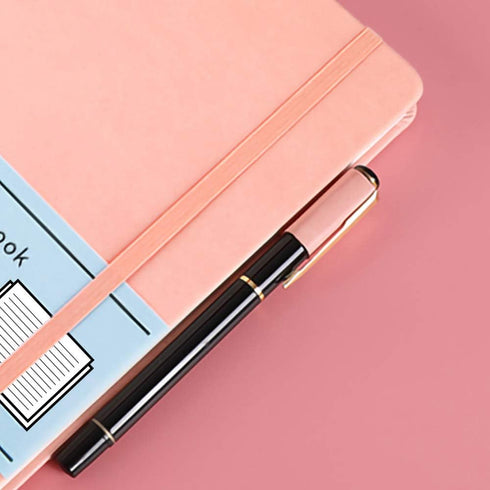 A5 Notebook Ruled, Hard Cover Ruled Journal with Premium 100 GSM Thick Paper, Inner Pocket, Pen Loop, Elastic Banded, Faux Leather Cover, 192 Page...