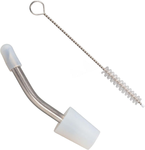 Stainless Steel Extended Kettle Spout with 10cm Brush, Coffee Kettle Spout for Home Kitchen Outdoor Use...