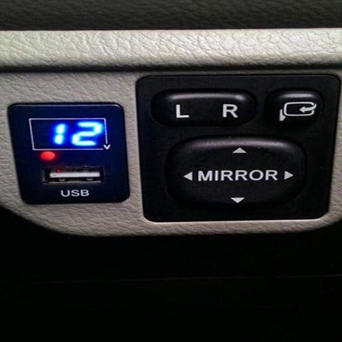 Special 5V 2.1A USB Interface Socket Car Charger and Voltmeter Use for Mitsubishi...