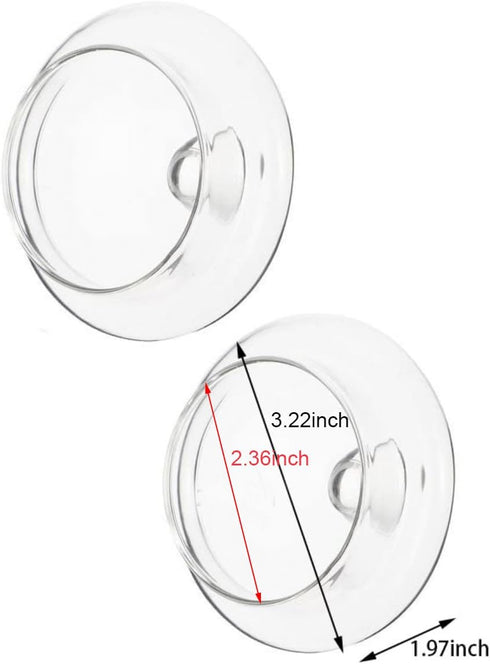 2-Pack Clear Glass Teapot Replacement Lids - Teapot Accessories with Strainer Cover for Home Kitchen Teapots and Teacups - Universal Fit...