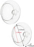 2-Pack Clear Glass Teapot Replacement Lids - Teapot Accessories with Strainer Cover for Home Kitchen Teapots and Teacups - Universal Fit...