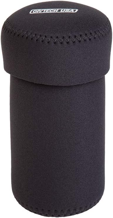 OP/TECH USA 7801056 Fold-Over Neoprene Lens Pouch – Durable Camera Lens Case with No-Lose Lid – 306 (Black)...
