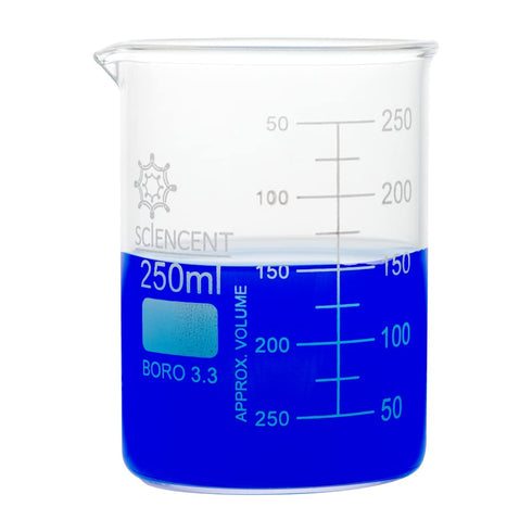 SCIENCENT Glass Beaker 250ml...