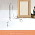 HOMSFOU Iron Plate Stand Plate Display Holder Silver Easel Stand Picture Frame Holder Photo Showing Rack for Dish Platter Book Tabletop Art...