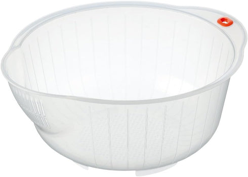 Inomata.0800 Japanese Vegetable Fruit Rice Acrylic Wash Bowl, 8-Inch, Clear...