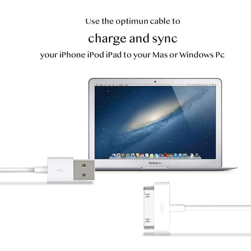 30 Pin Cable for iPhone 4s, USB Charging and Cable Sync Dock Connector Data Cable for iPhone 4/ 4s, iPhone 3G/3Gs, iPad 3/2/ 1,iPod Classic iPod T...
