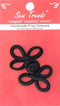 Chinese Frogs Button Closures Hook & Eye Fastener - Sewing Quilting Renaissance Dance Hawaiian Bridal Costumes Outfit Drapery Decor- Black-3 Loops...
