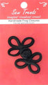 Chinese Frogs Button Closures Hook & Eye Fastener - Sewing Quilting Renaissance Dance Hawaiian Bridal Costumes Outfit Drapery Decor- Black-3 Loops...