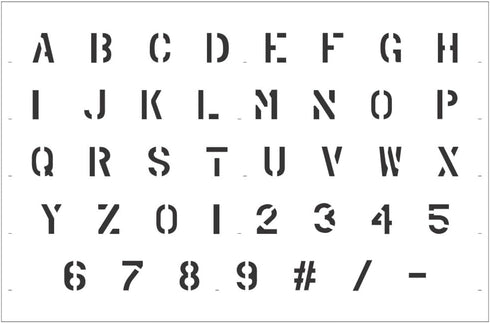 1/2 inch Military Letter and Number Stencil Set | 10 mil | Paint Stencils for Labels and Wall Signs...
