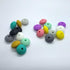 50pcs Silicone Abacus Focal Beads for Pen Accessory 12mm Silicone Pearl Abacus Spacer Beads Flat Shape for Keychain Making DIY Woman Lanyards Jewe...