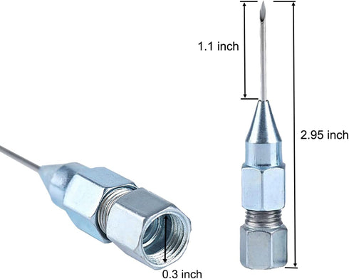 Grease Injector Needle Nose Grease Dispenser for greasing Sealed Joints Needle Grease Fittings Up to 6,000 Max PSI,1/8" NPT-(10 Pack)...