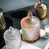 1PCS 300ml/10oz Empty Cylindrical Diamond Crystal Glass Candy Dish Bowl Jars Pots Cans Sample Packing Dispenser Container Storage with Caps for Sn...