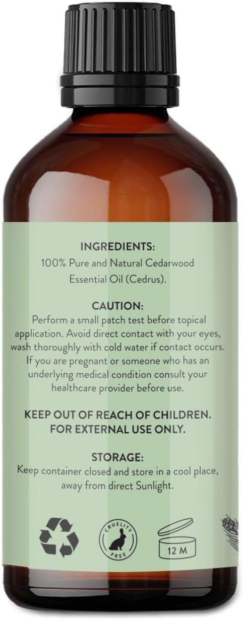 Avatra Cedarwood Essential Oil for Hair, Skin & Aromatherapy | Natural Oil for Diffuser, Soap & Candle Making | Premium Grade with Glass Dropper |...