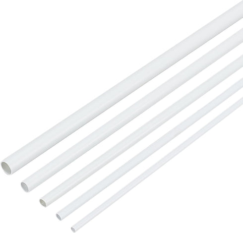 OLYCRAFT 30Pcs ABS Plastic Hollow Round Tubes 12" Length Plastic Round Bar Rods 3mm 4mm 5mm 6mm 8mm Round Hollow Bar for DIY Handmade Sand Table M...
