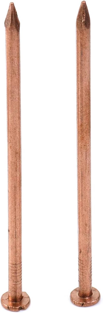 MY MIRONEY 10 Pack 4 Inch Copper Nails Solid Copper Nail Spikes for Slating & Roofing...