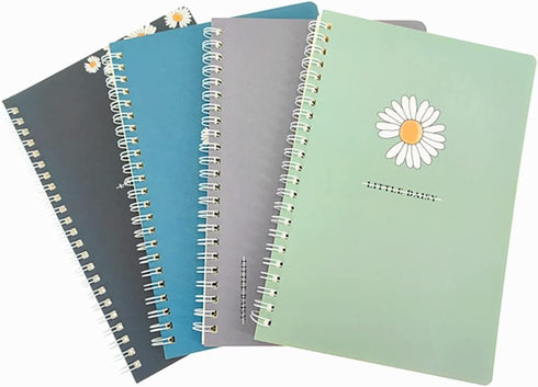 ALIMITOPIA 4 Pack Spiral Notebook Journal,Wirebound Ruled Sketch Book NotePad Diary Memo Planner,A5 Size(8.3X5.7) & 60 sheets...
