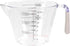 Home Basics 3 Piece Plastic Measuring Cup Set with Rubber Grip Handles, Clear...