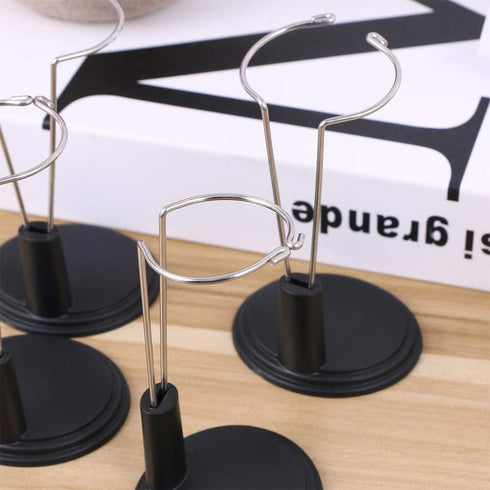 jojofuny 2Pcs Doll Support Stand Portable Doll Bear Toy Organizer Display Bracket Doll Holder Frame Rack for Home Shop Black, 11 Inch Tall...