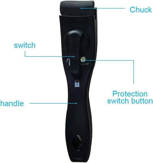 Universal Pot Handle Anti Scalding Removable Saucepan Handle, 19x4cm (Black)...