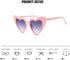 Love Heart Shaped Sunglasses for Women - Vintage Cat Eye Mod Style Retro Glasses as Christmas gift...
