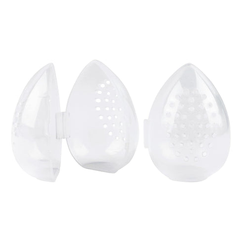 Framendino, 4 Pack Breathable Makeup Sponge Case Protective Plastic Beauty Sponge Container Makeup Blender Holder Cosmetic Egg Storage Cases for W...