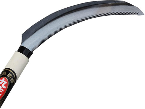Japanese Weeding Sickle Handheld Steel Grass Weeder, Thick Blade Gardening Quick Work, Beige...