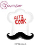 4pcs Little Chef Hat balloons,cookie chef helium balloons for baking birthday party/cooking theme party decoration/chef theme party supplies/BBQ p...