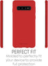 GOOSPERY Soft Feeling Jelly for Samsung Galaxy S10 Case (2019) Silky Slim Bumper Cover (Red)...