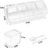 Clear Seasoning Rack Spice Pots-4 Pieces Clear Seasoning Storage Container for Spice Salt Sugar Cruet.Acrylic Seasoning Box, Cruet with Cover and ...