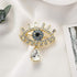 ROFARSO Lucky Charm Evil Eye with Tears Aojo Brooch Pin for Women Fully-Jewelled with Rhinestone Crystal for Wedding Party Prom Gift Accessories f...