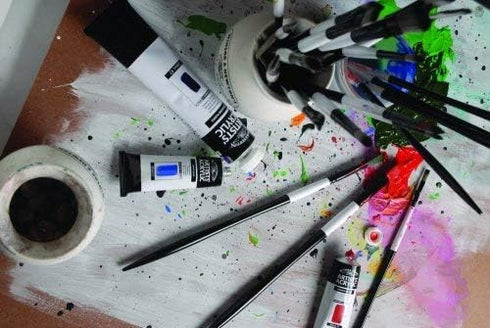 Winsor & Newton Artists' Acrylic Brush, Size 8, Round...