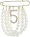 Lapel Pins and Brooches with Lucky Number 5 Dangle,Brooch Pins for Women Fashion...