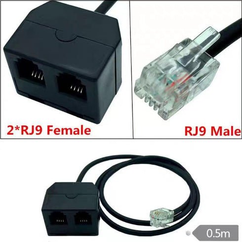 RJ9 Telephone Training Adapter Y Splitter Compatible for Headset or Handset for Norstar, Nortel Meridican, Avaya, Ashtra, Mitel, Polycom, Plantron...