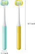 2 Pieces 3 Sided Toddler Toothbrush, Three Bristles for Kids Toothbrush, Autism Soft Bristles Toothbrush,Soft and Gentle for Complete Tooth and Gu...
