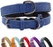 SUFEI Leather Soft Padded Dog Collar Breathable Adjustable Waterproof Tactical Pet Collar with Metal Buckle for Small Medium Dogs (S, Dark Blue)...