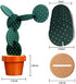 Coasters Cactus Set of 6 DIY Funny Coasters for Drinks with Flowerpot Holder,Novelty Coasters Cactus Gifts for Bar Home Decor (Green with Point)...