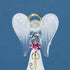 Glass Baron Angel 'I'm Blessed' - Angel Heart Figurine - White, Pink, Clear - Modern - Mirrored Base...