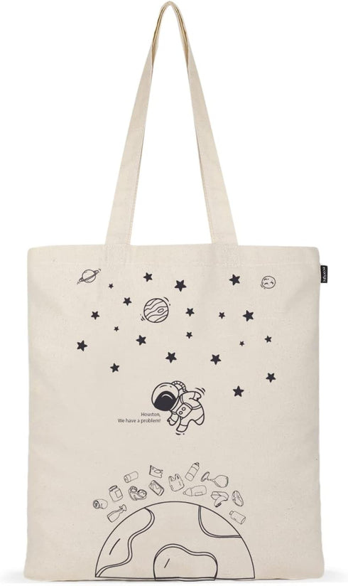 Ecoright Canvas Reusable Cotton Tote Bag for Women, for School, Grocery, Shopping, Beach & Gifts for Womens...