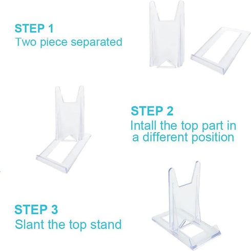Acrylic Plate Stands?Plate Stand Plastic Stand Adjustable Decorative Plate Holder Plate Stand Decorative Stand for Display Pictures or Plate ,Home...